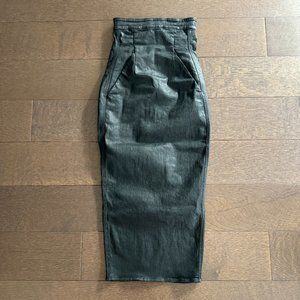Rick Owens DRKSHDW Black Wax Maxi Skirt - Size XS